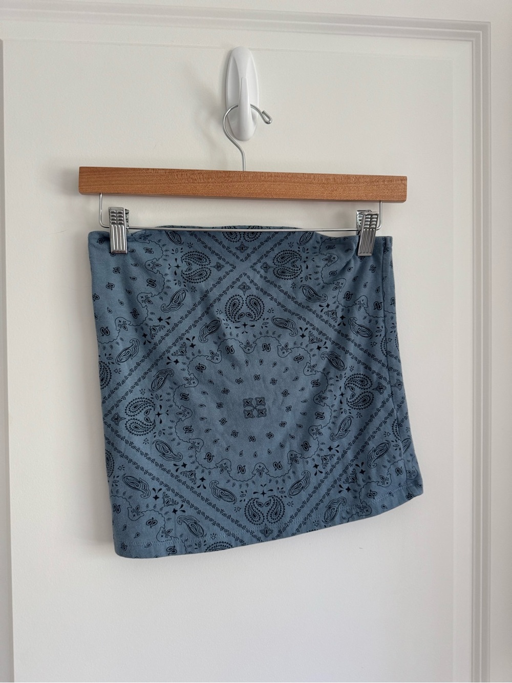 Blue Paisley Print Tube Top